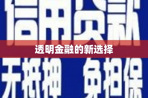 水里透明金融的新选择