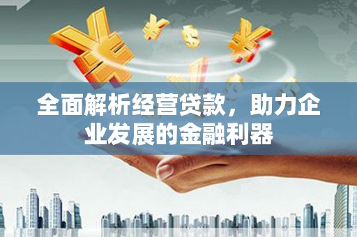 水里全面解析经营贷款，助力企业发展的金融利器