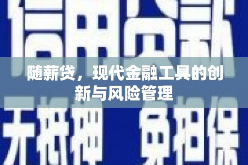 水里随薪贷，现代金融工具的创新与风险管理