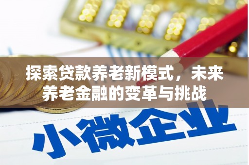 水里探索贷款养老新模式，未来养老金融的变革与挑战