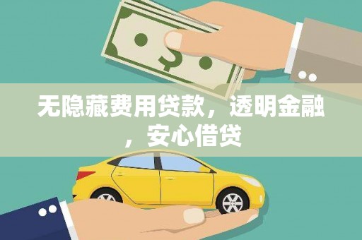 水里无隐藏费用贷款，透明金融，安心借贷