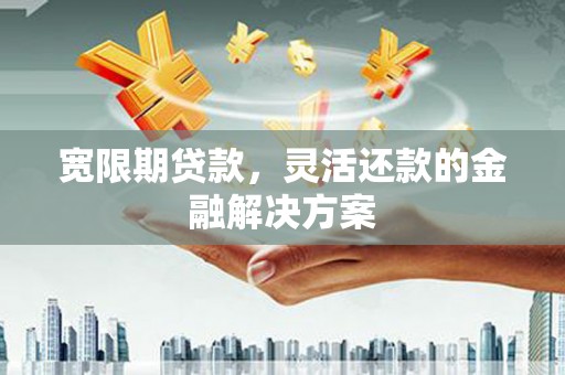 水里宽限期贷款，灵活还款的金融解决方案