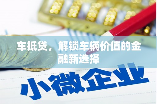 水里车抵贷，解锁车辆价值的金融新选择