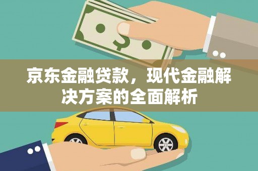 水里京东金融贷款，现代金融解决方案的全面解析