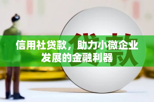 水里信用社贷款，助力小微企业发展的金融利器
