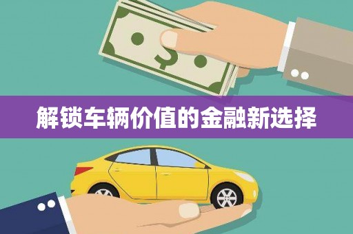 水里解锁车辆价值的金融新选择