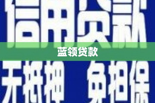 水里蓝领贷款