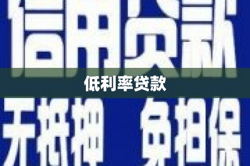 水里低利率贷款